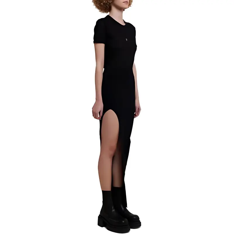RICK OWENS Knit Edfu Skirt 'Pearl/Acid Degrade'-3