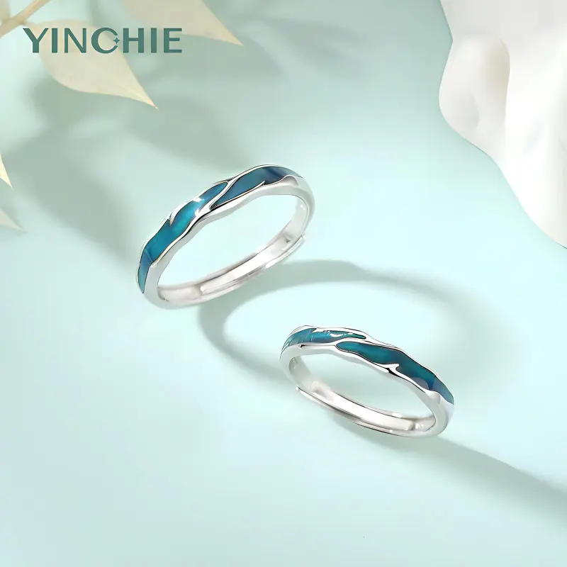 YINCHIE 999 Fine Silver Rings Unisex-2