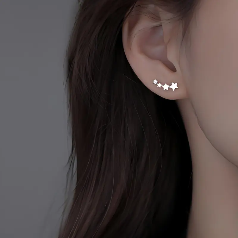 QUIET LOVE S925 Silver Stud Earrings Women's-1