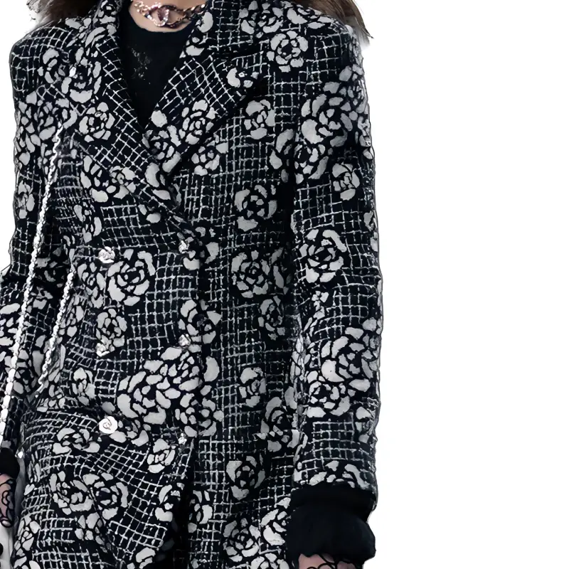 CHANEL Coats Women's Black-4