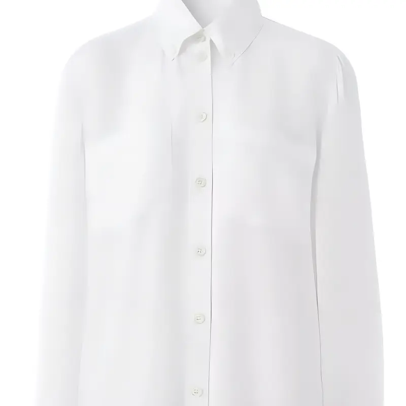 Burberry Logo patch Layered Silk Shirt-4