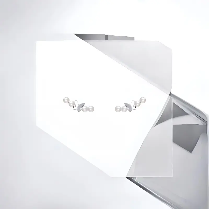 May10th S925 Silver Stud Stud Earrings Women's-1