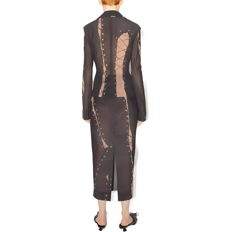 Acne Studios Casual Long Skirts Women's Brown-2