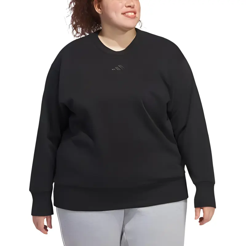Adidas Free Shipping With AdiClub All Szn Fleece Loose Sweatshirt Plus Size-1