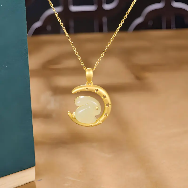 DAISY BEAUTY Hetian Jade Pale Greenish White Jade Women's-1