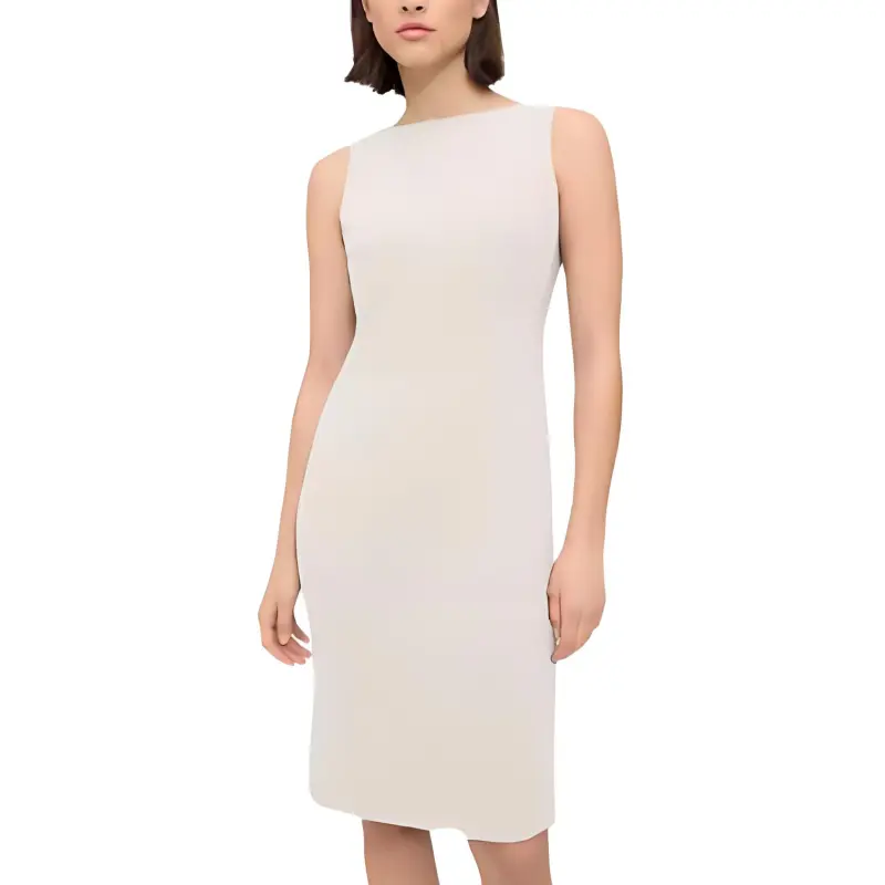 THEORY Sleeveless Dress Women's Rock White-3