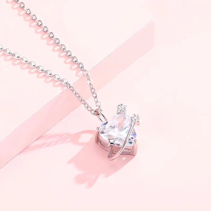Heart Grass S925 Silver Necklaces Women's-2