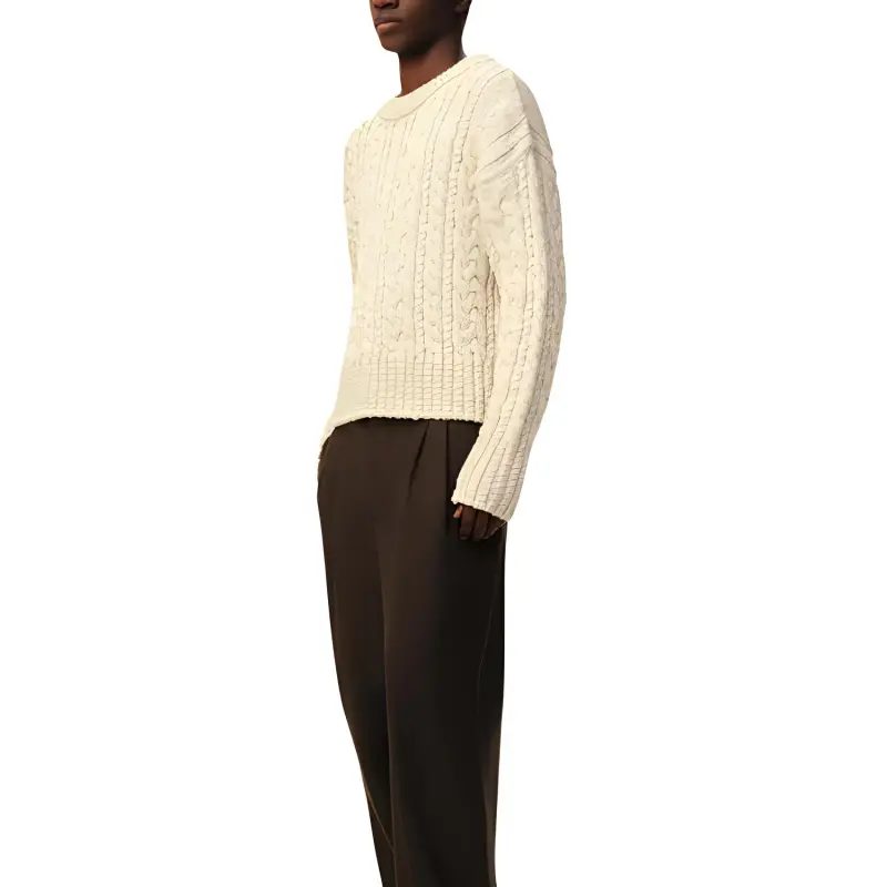 AMIPARIS Cable Knit Sweater-3