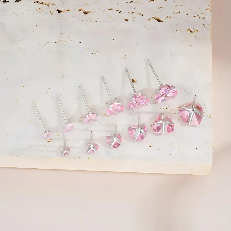 PAYMERY S925 Sterling Silver Stud With Alloy Stud Earrings Women's-6