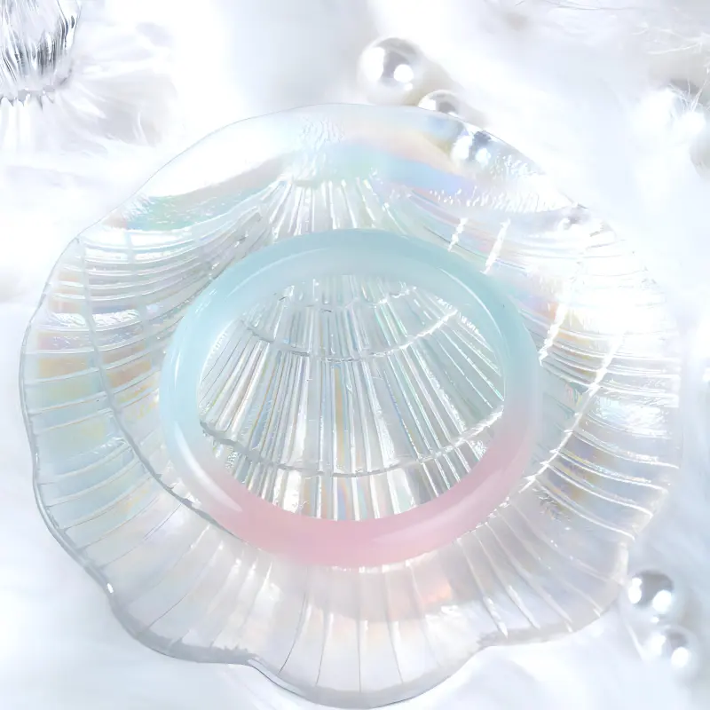 Clear Snow Chalcedony Bangles Women's-4