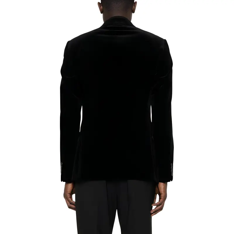 EMPORIO ARMANI Velvet Single Breasted Blazer-2