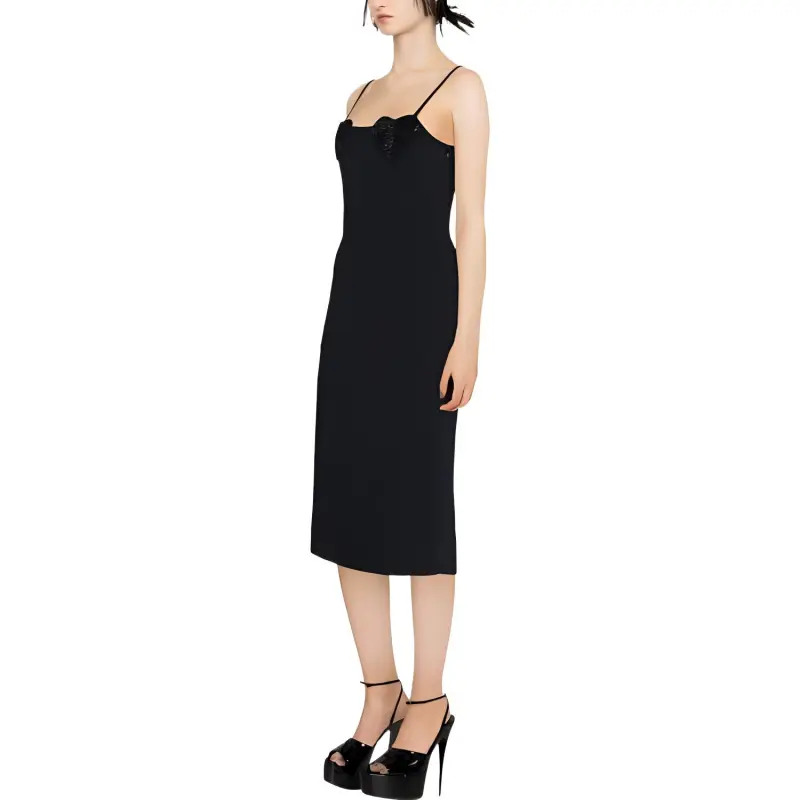 Blumarine Heart Rhinestone Embellished Slip Dress-3