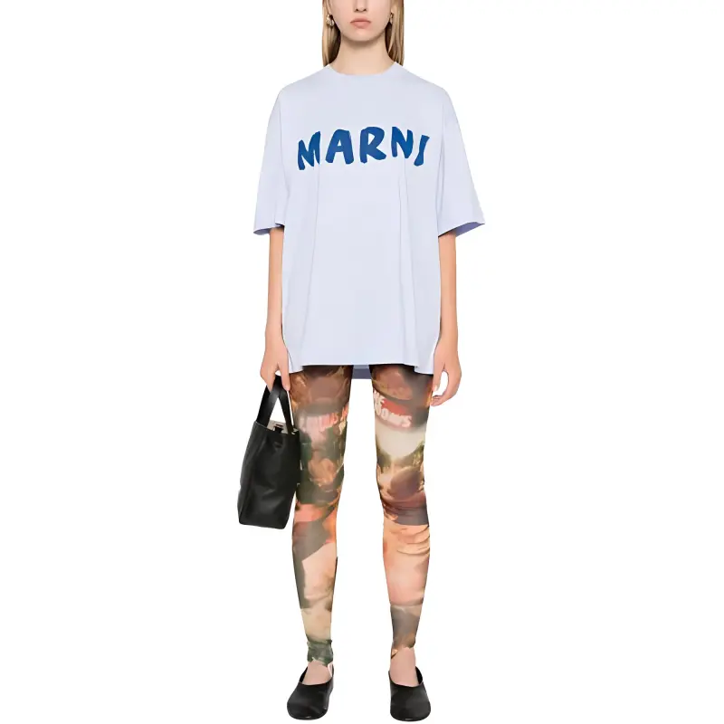 MARNI Logo Printed Crewneck T Shirt-1