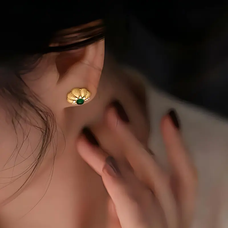 CARAT'S DIARY Colored Glaze Stud Earrings Women's-2
