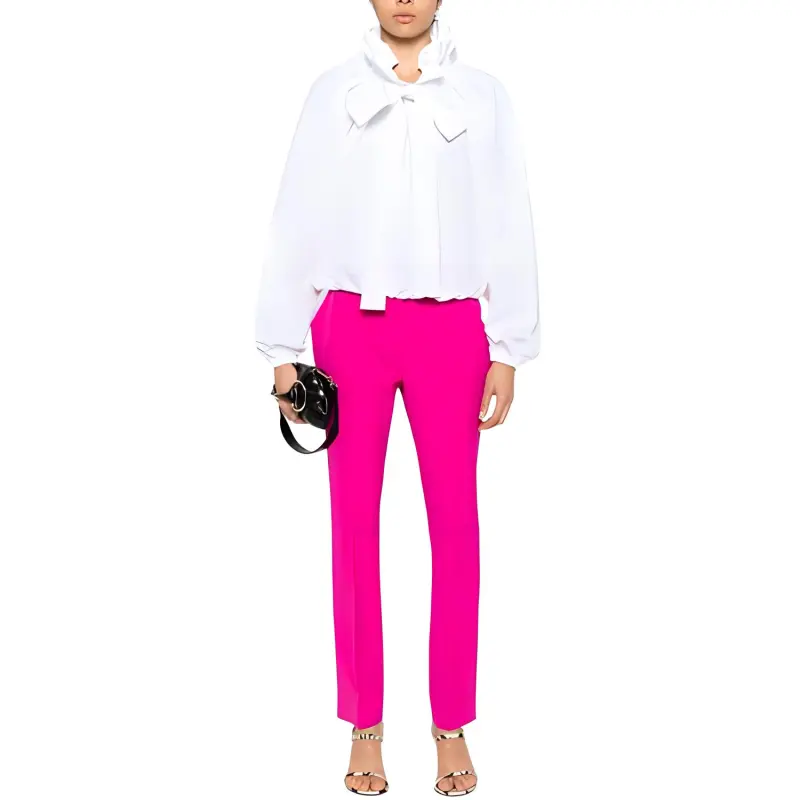 Patou Ruffle Trimmed Tie Fastened Blouse-3