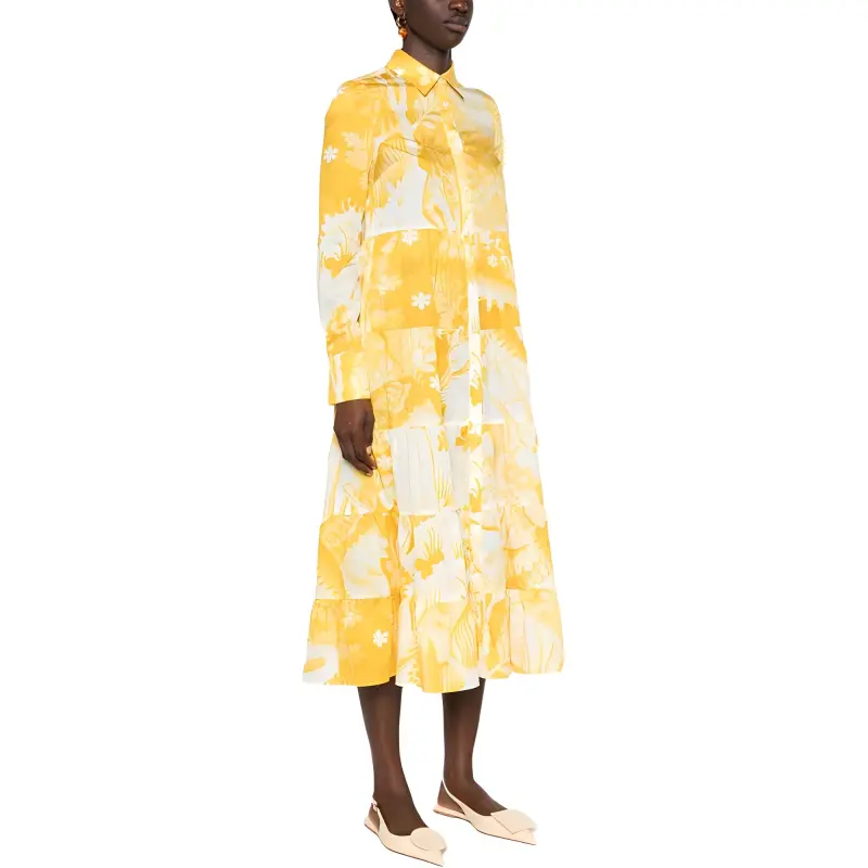 Erdem Long-Sleeved Dresses Women's Chamomile Yellow-3