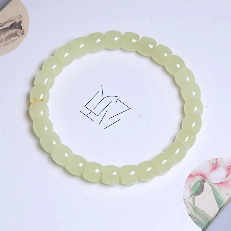 Ingenuity Hetian Jade Bracelets Yellow Jade Unisex-2