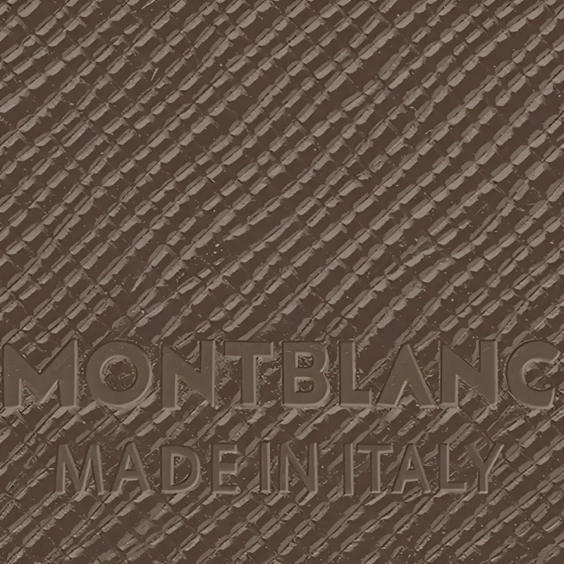 MONTBLANC Printed Leather Card Holder Men's Creamy White-3