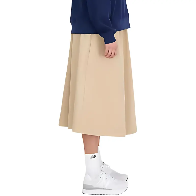 New Balance Athletics Icono Graphic Casual Long Skirt Women's Beige Yellow-1