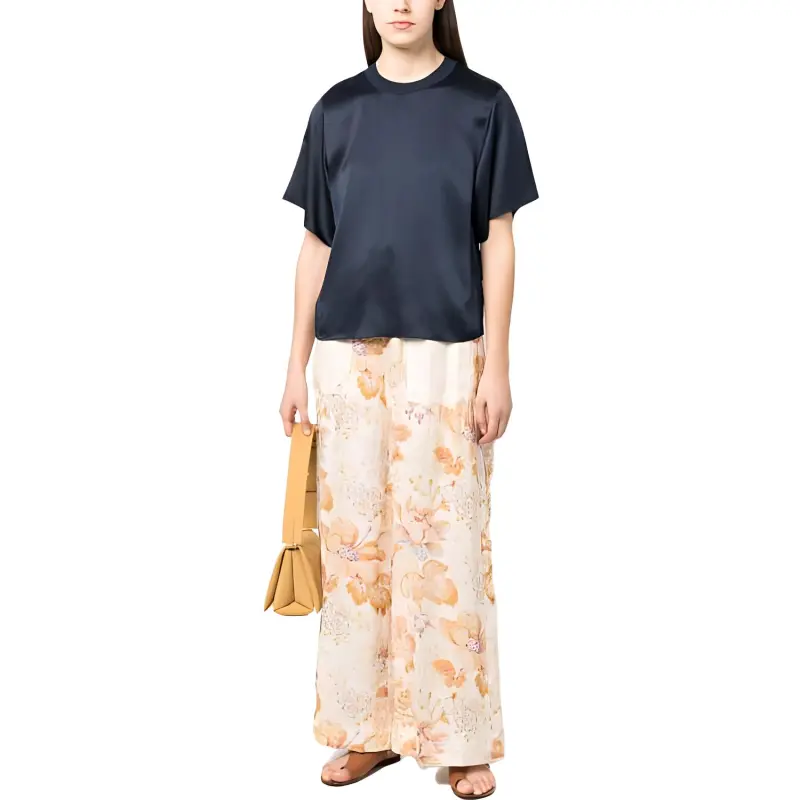VINCE Short sleeve Silk T shirt-2