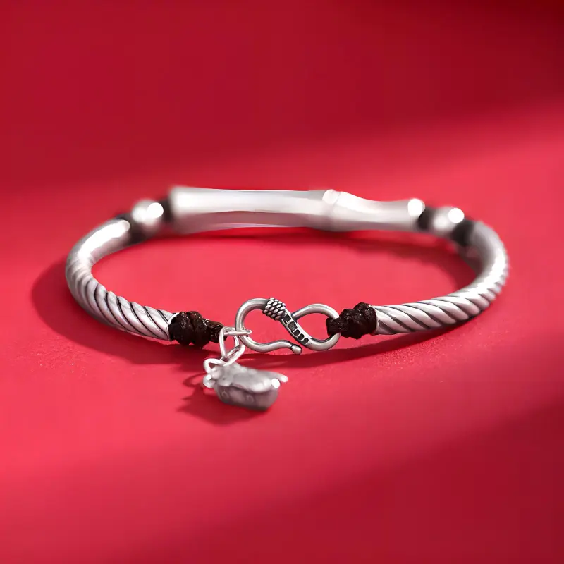 CHINA GOLD 999 Fine Silver Bracelets Unisex-3