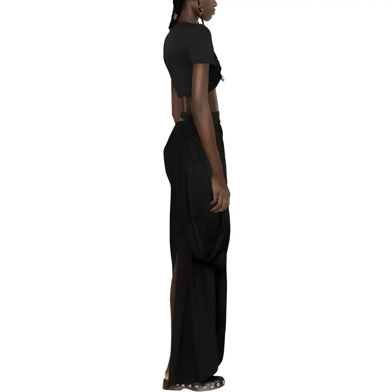 Jacquemus Casual Long Skirts Women's Black-3