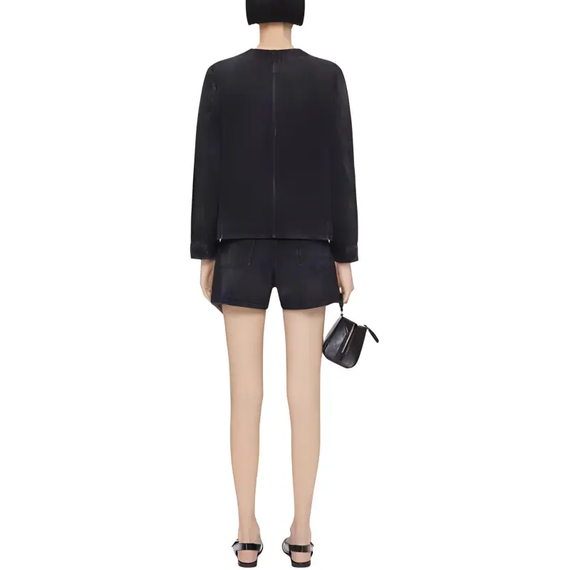 Givenchy Denim Short With Chain 'Black'-2
