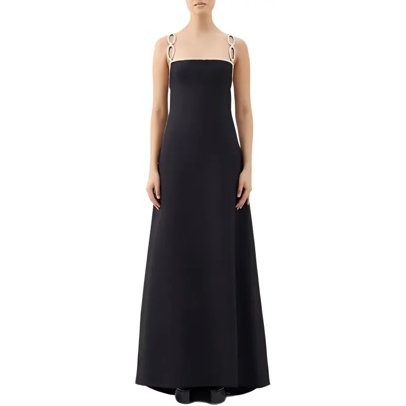 Valentino Slip Dresses Women's Black-1
