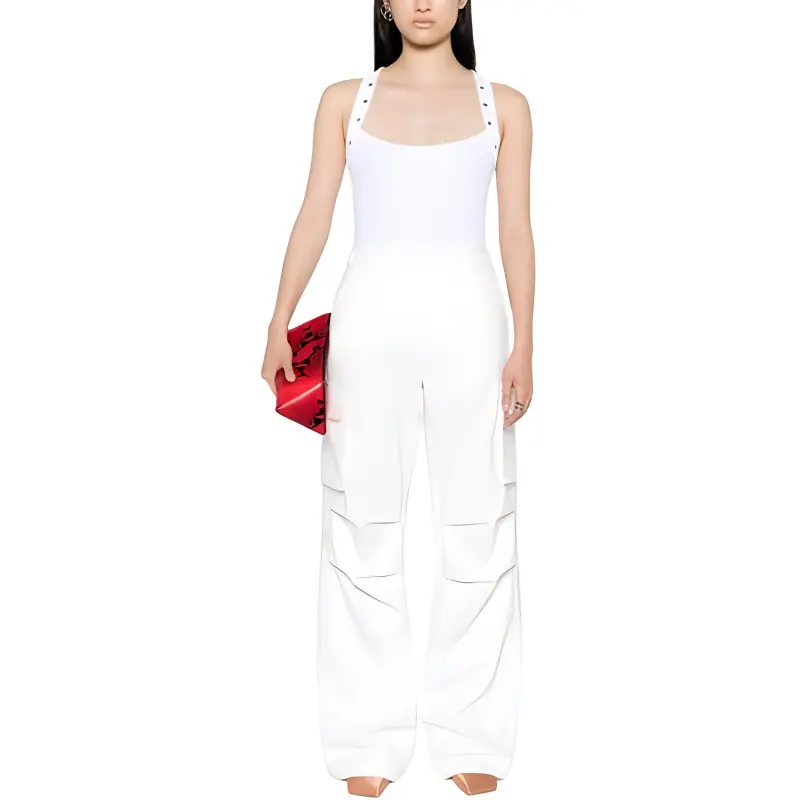 The Attico Race Back Ribbed Tank Top-1