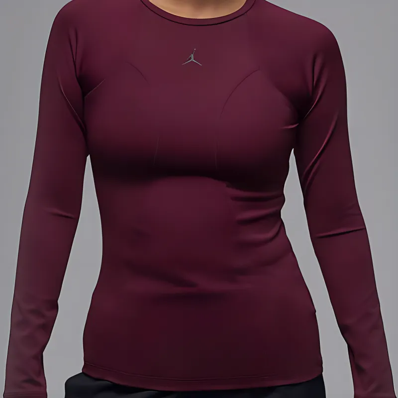 Jordan Raglan Sleeve T Shirt Women's Dark Red-4