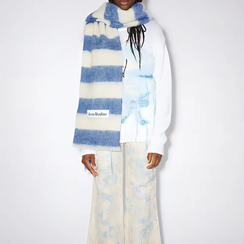 Acne Studios Wool Blend Stripe Scarf-3
