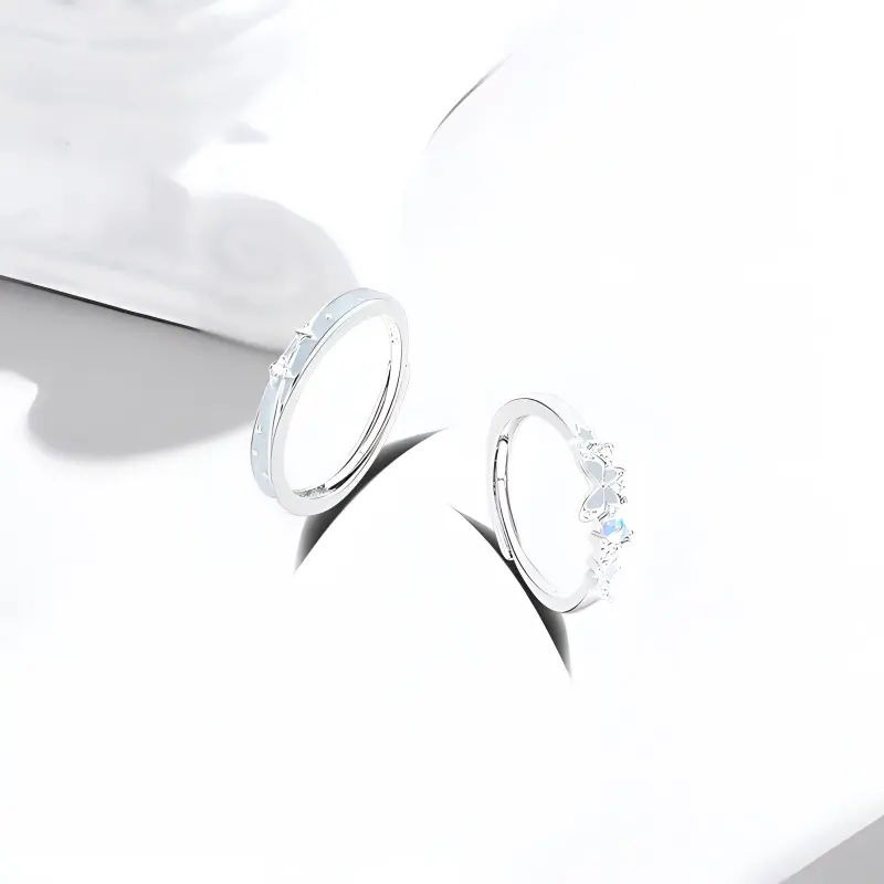 COPI Alloy Synthetic Cubic Zirconia Rings Unisex-2