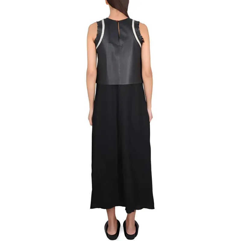 Alysi Sleeveless Fringe Detailed Dress-1