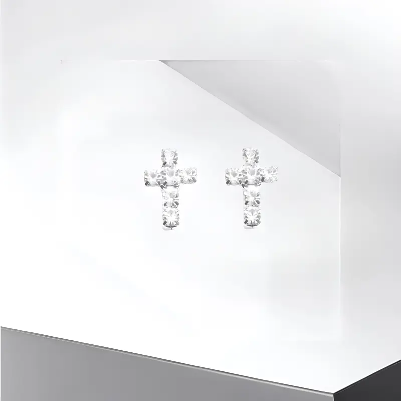 Universe Search S925 Silver Stud Earrings Women's-4