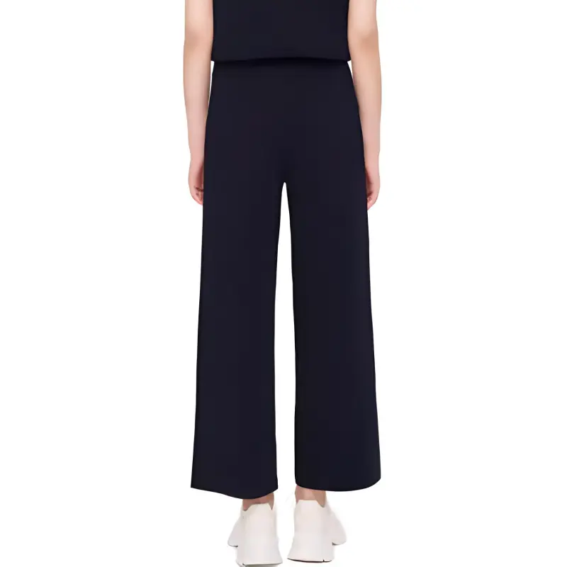 XII BASKET Knitted Sweatpants Women's Navy Blue-2