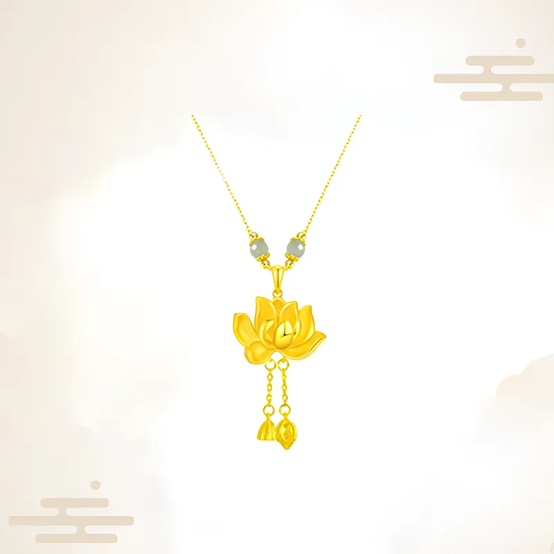 Chongqing Gold Store S999 Fine Silver Necklaces Women's-4