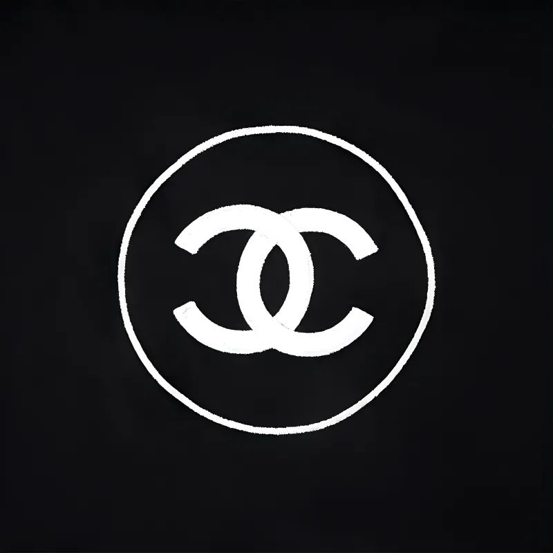 CHANEL Silk Scarves Unisex Black-2