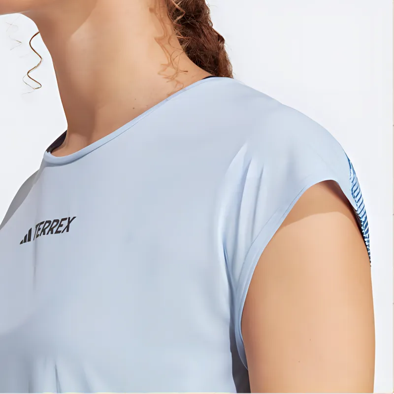 Adidas Terrex Agravic Pro T Shirt Women's Light Pink Blue-5