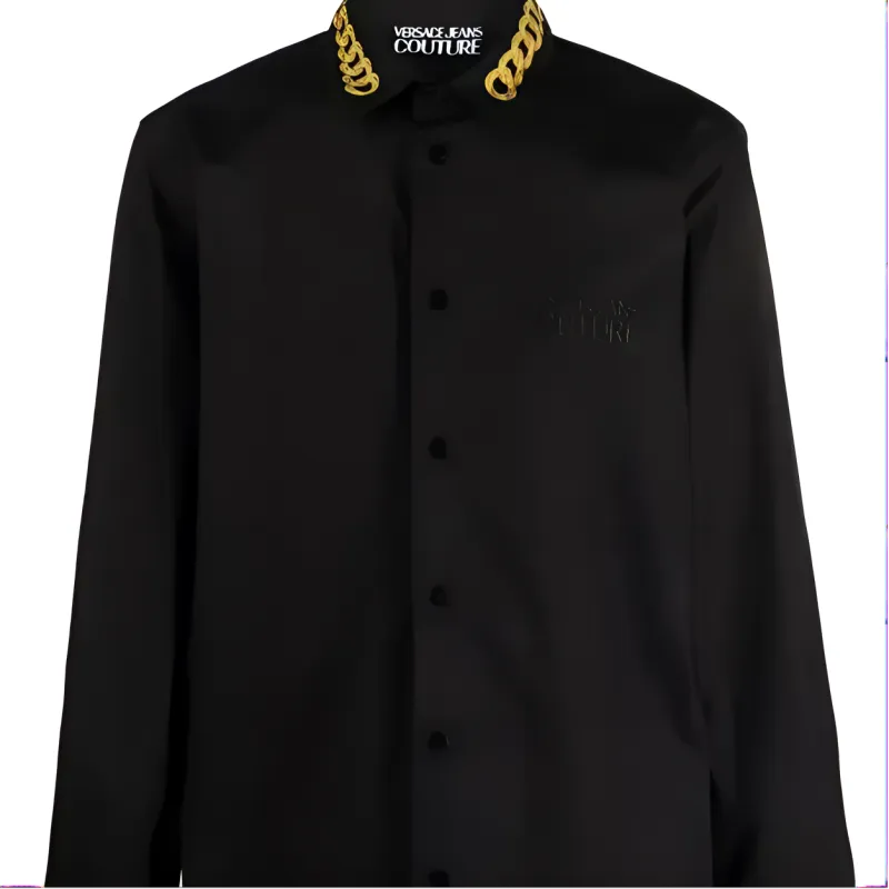 VERSACE JEANS COUTURE Shirt Men's Black-4