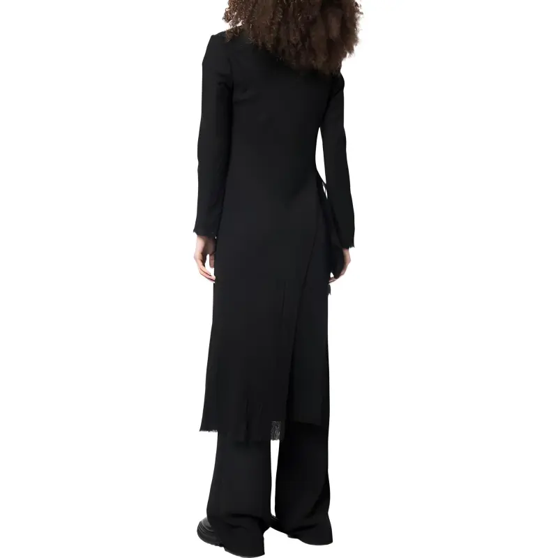 Yohji Yamamoto Asymmetric Draped Single-breasted Blazer-2