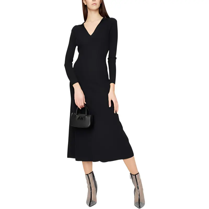 ARMANI EXCHANGE Long-Sleeved Dresses Women's Black-4