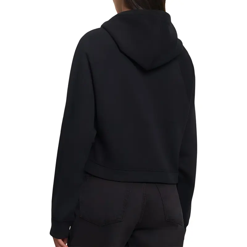MOSCHINO Heart Printed Drawstring Cropped Hoodie-3