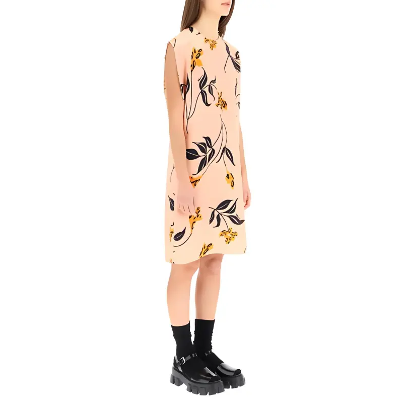 MARNI Short-Sleeved Dresses Women's Yellow-4