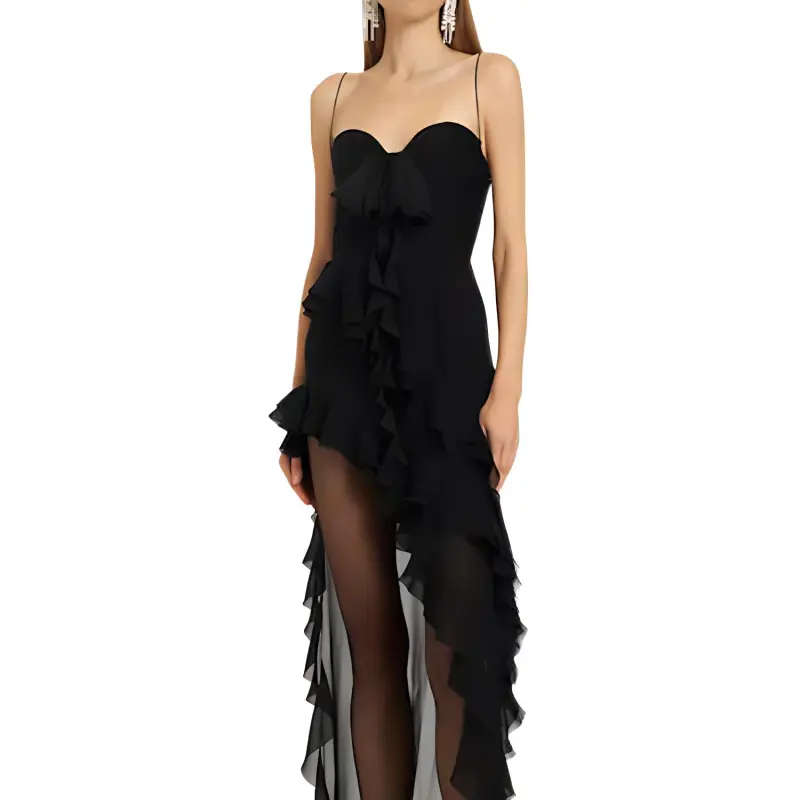 Alessandra Rich Slip Dresses Women's Black-4