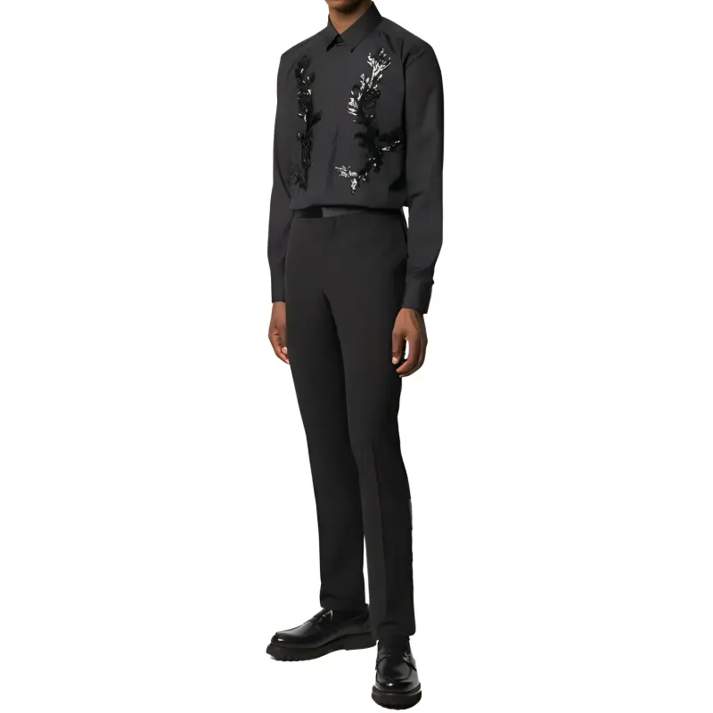 VERSACE Shirts Men Black-2