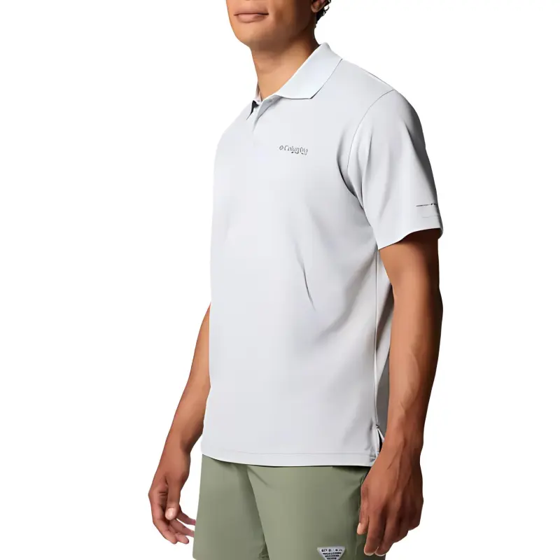 Columbia PFG Freezer Polo Shirt Men's Gray-1