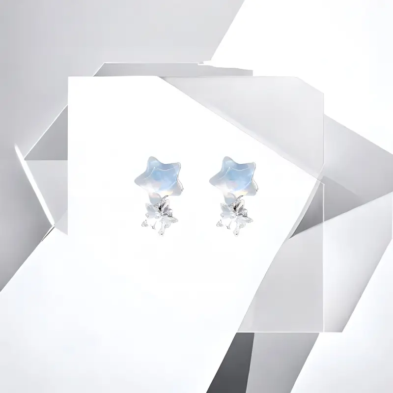 May10th S925 Silver Stud Earrings Women's-3