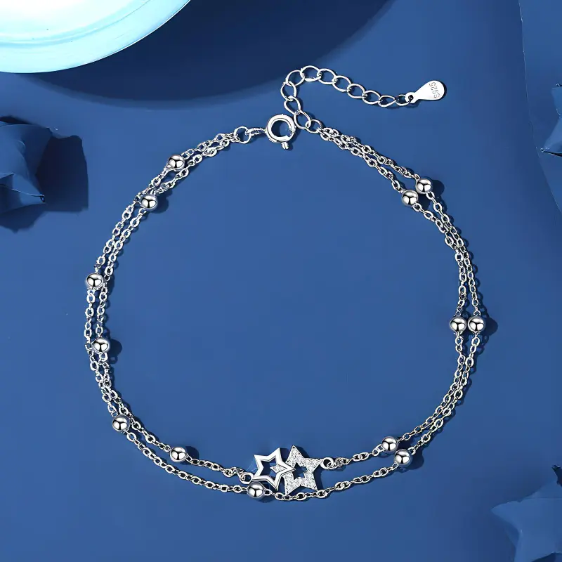 Eclater 925 Sterling Silver Anklets Women's-1