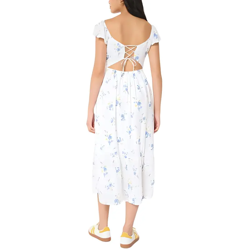 Hollister Short-Sleeved Dresses Women's White-2