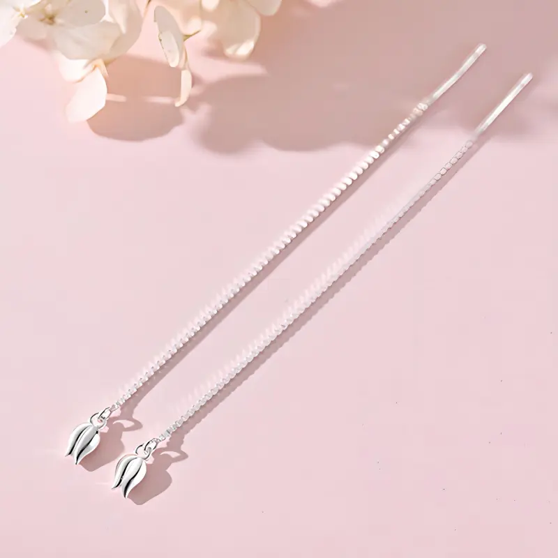 VAN GOGH 999 Fine Silver Drop Earrings Women's-4
